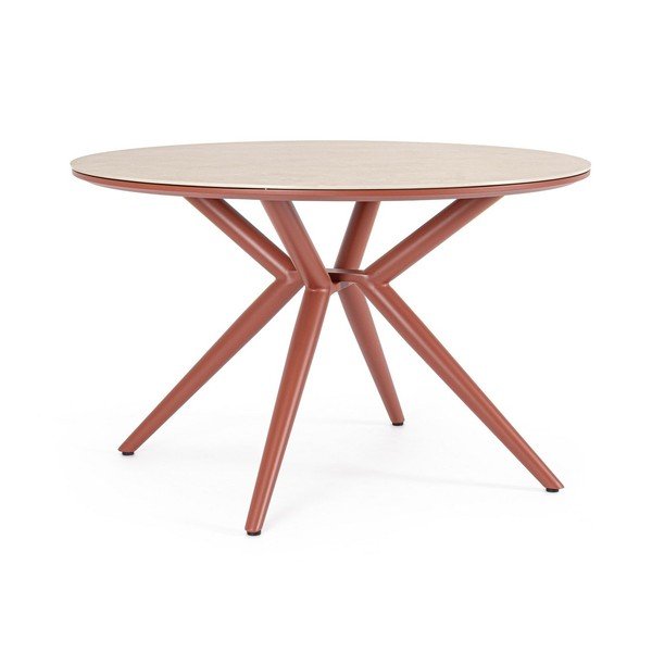 Apaļš dārza ēdamgalds ar akmens galda virsmu ø 120 cm Cabas – Bizzotto