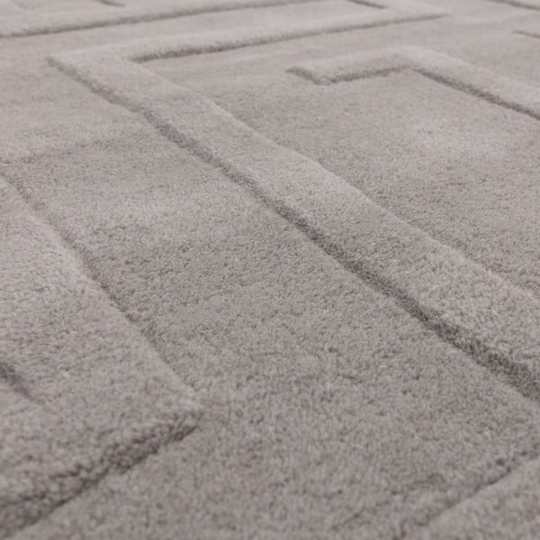 Gaiši pelēks vilnas paklājs 160x230 cm Maze – Asiatic Carpets-image-1