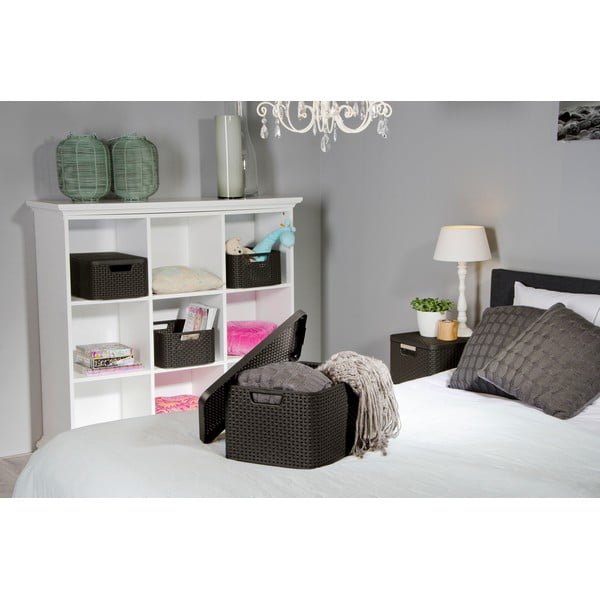 Pelēka plastmasas uzglabāšanas kaste ar vāku 33x44,5x25 cm Style – Curver-image-1