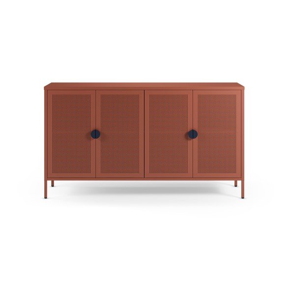 Terakotas oranžs metāla skapītis 160x90x40 cm Sayla – Marckeric