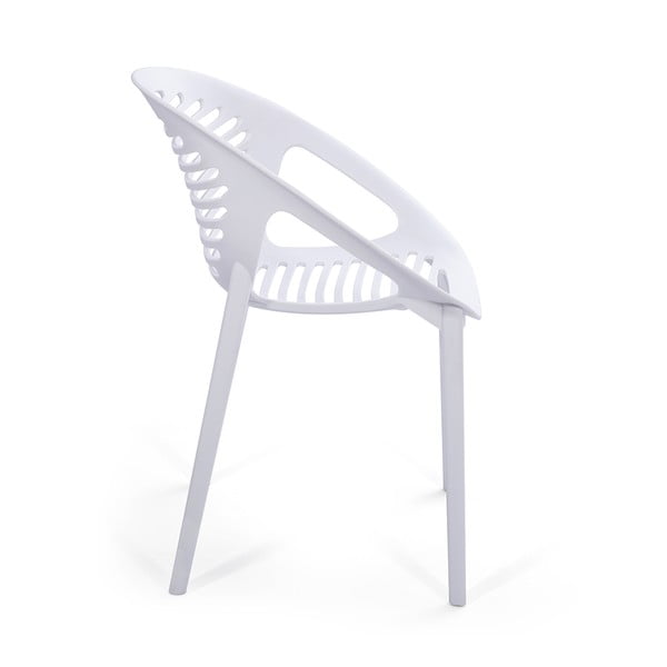 Dārza pusdienu galda un krēslu komplekts 6 personām ar baltiem krēsliem Joanna un galdu Strong, 210 x 100 cm-image-2