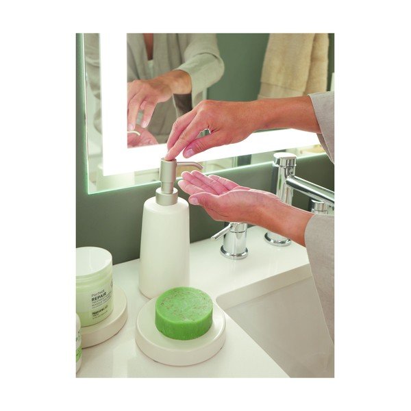 Balts keramikas ziepju dozators iDesign Eco Vanity-image-1