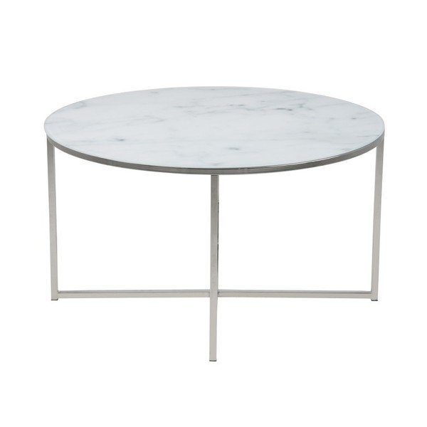 Balts apaļš žurnālgaldiņš ø 80 cm Alisma – Actona-image-2