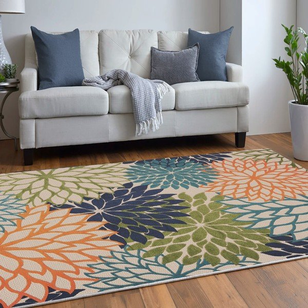 Mazgājams paklājs no kokvilnas maisījuma 100x150 cm Geo Flowers – Conceptum Hypnose-image-2