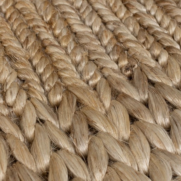 Dabīga toņa ar rokām darināts paklājs no kaņepju hibiska 120x170 cm Drew Border – Flair Rugs-image-3