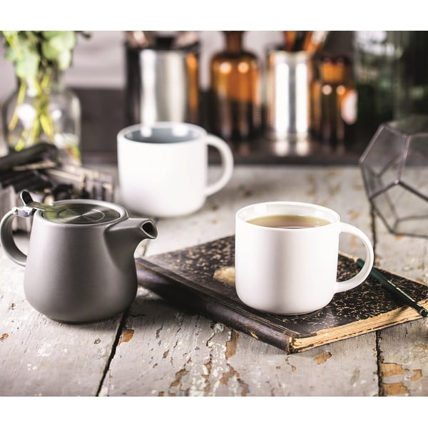 Balta porcelāna krūze ar rozā iekšpusi Maxwell & Williams Tint, 400 ml-image-3