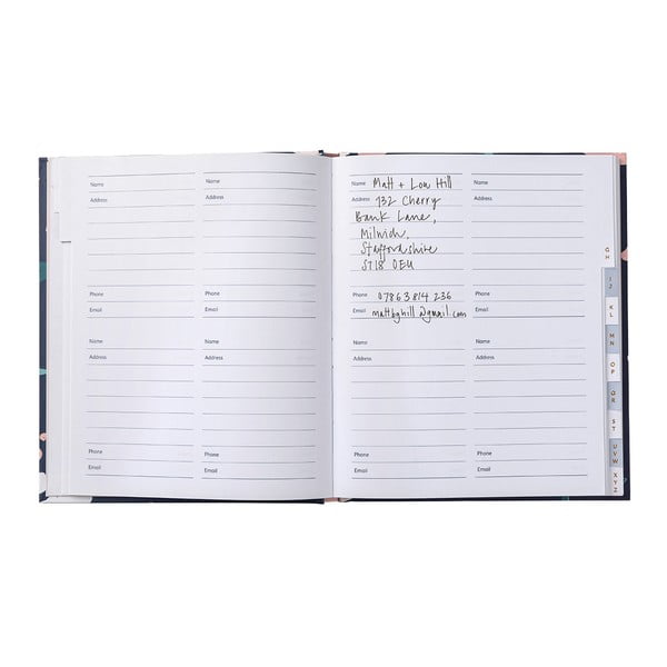 Adrešu grāmatiņa ar uzlīmējamām etiķetēm Busy B Navy Blush, 104 lappuses-image-4