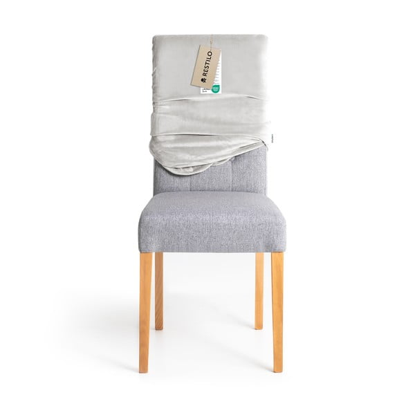 Gaiši pelēki uzvelkami pārvalki krēslam (4 gab.) 48 cm Sento – Restilo-image-4
