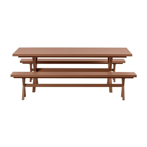 Alumīnija dārza ēdamgalds 100x220 cm Delta – Exotan-image-3