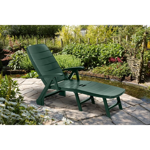 Tumši zaļš plastmasas dārza zvilnis Roma – Keter-image-1