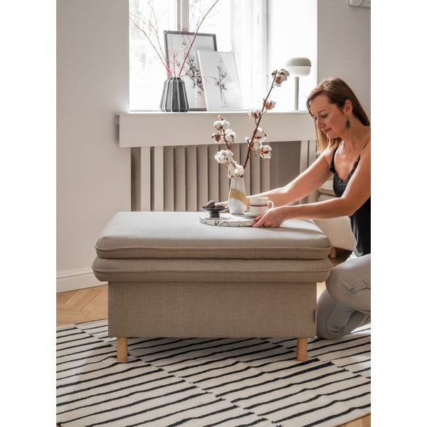 Gaiši brūns kāju soliņš Simon – Miuform-image-2