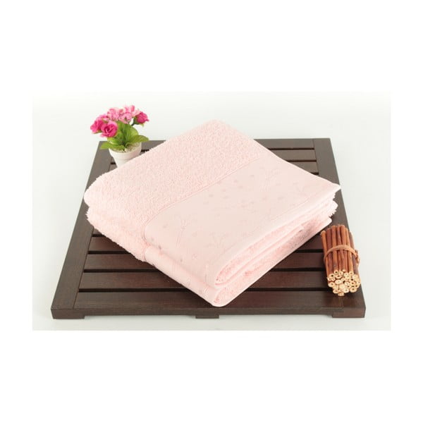 2 100% kokvilnas dvieļu komplekts Tomur Pink, 50x90 cm