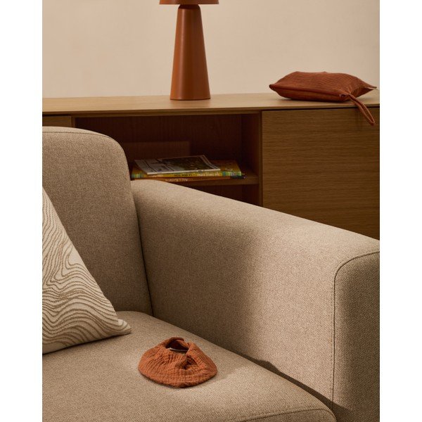 Krēmkrāsas/terakotas oranži kokvilnas siekalu ķērāji (2 gab.) Olna – Kave Home-image-1