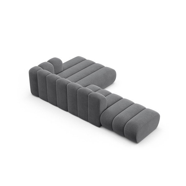 Gaiši pelēks stūra dīvāns (ar labo stūri) Lupine – Micadoni Home-image-3