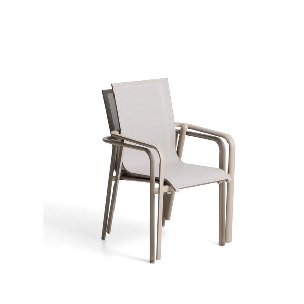 Bēšs/pelēkbrūns dārza krēsls Canea – Kave Home-image-3
