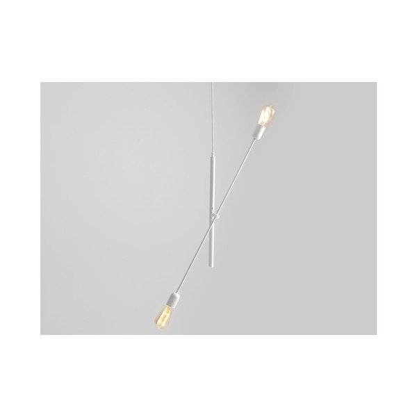 Balta piekaramā gaisma 2 spuldzēm Pielāgota forma Twigo-image-4