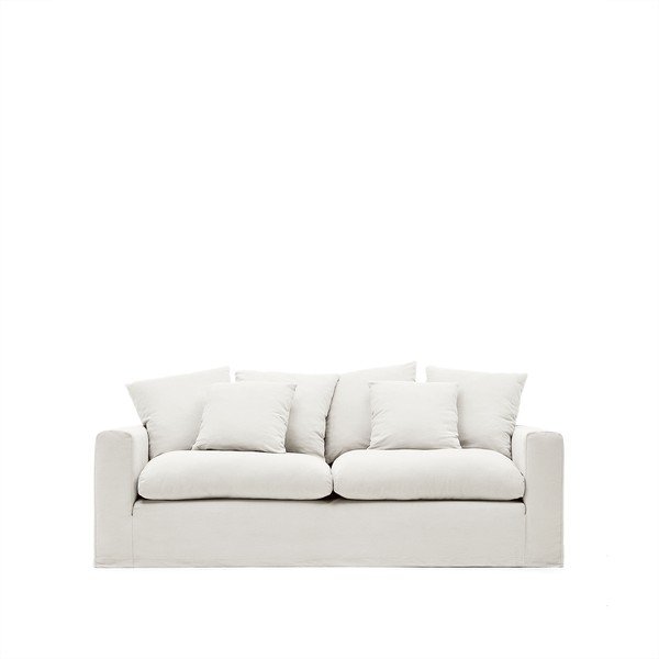 Balts pārvalks 240 cm Nora – Kave Home-image-2
