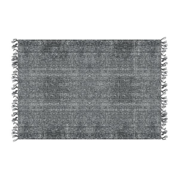 Melns kokvilnas paklājs PT LIVING Washed, 140 x 200 cm