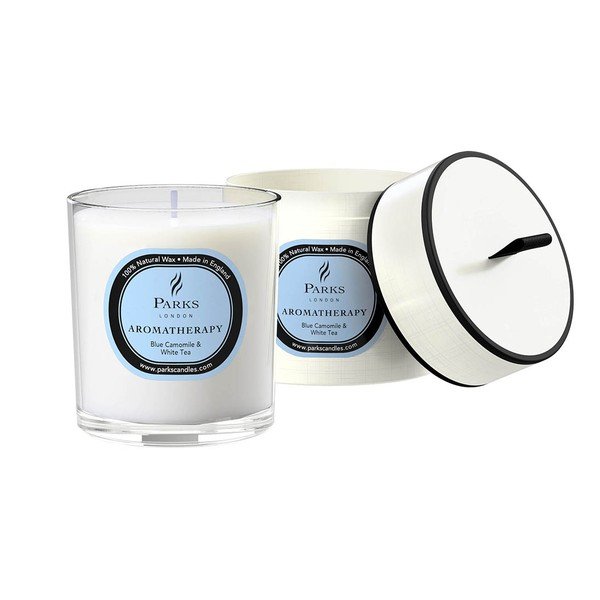 Kumelīšu un baltās tējas aromātiskā svece Parks Candles London, degšanas laiks 50 stundas-image-1