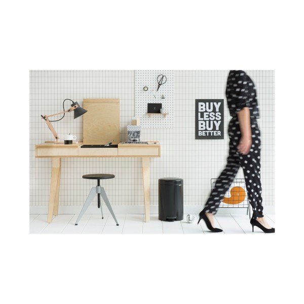 Melna pedāļu tvertne Brabantia Newicon, 12 l-image-1