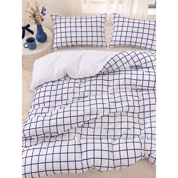 Balta vienguļamā gultas veļa 200x140 cm Pledsq  – Mijolnir