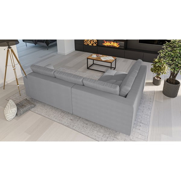 Pelēks stūra dīvāns (kreisais stūris) Ariella – Ropez-image-3