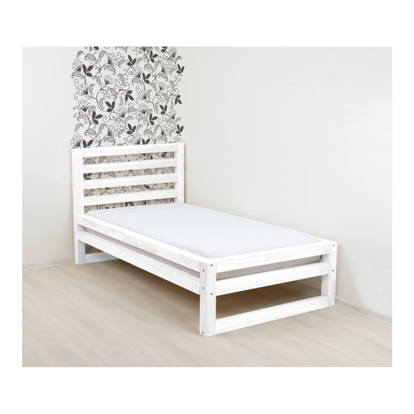 Balta koka vienguļamā gulta Benlemi DeLuxe, 200 x 90 cm