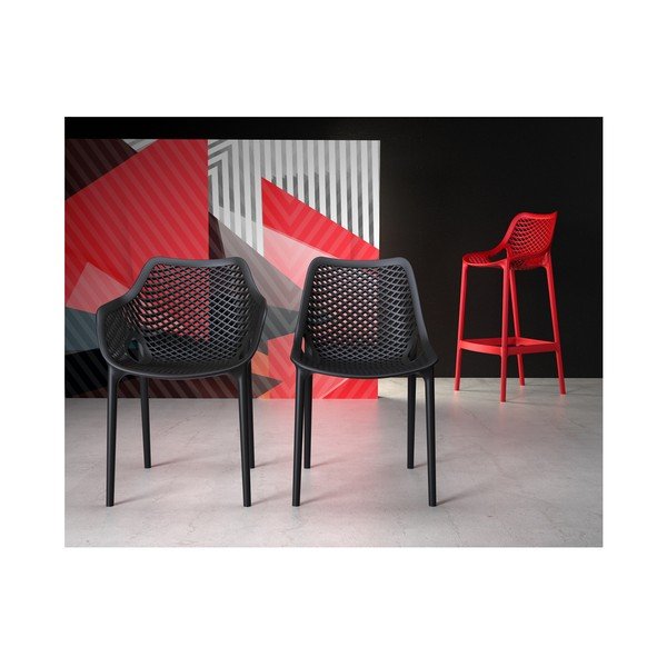 4 sarkanu bāra krēslu komplekts Resol Grid, augstums 65 cm-image-2