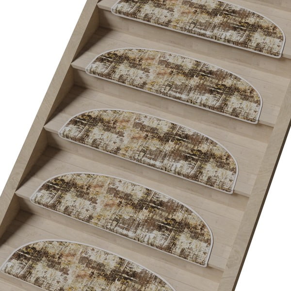 Bēši kāpņu paklāji (16 gab.) 20x65 cm Abstract – Vitaus-image-1