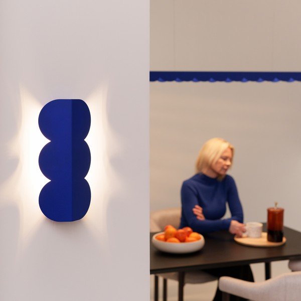 Tumši zila alumīnija sienas lampa BISCUIT – Thoro-image-1