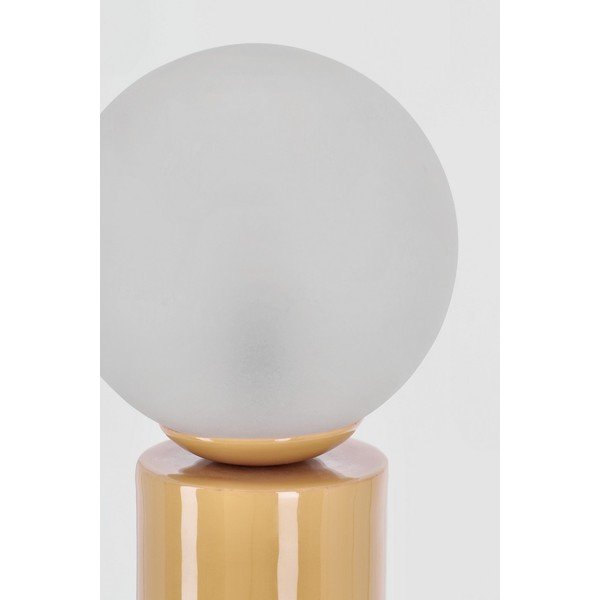 Metāla galda lampa ar stikla abažūru (augstums 47 cm) Malton – Bizzotto-image-3