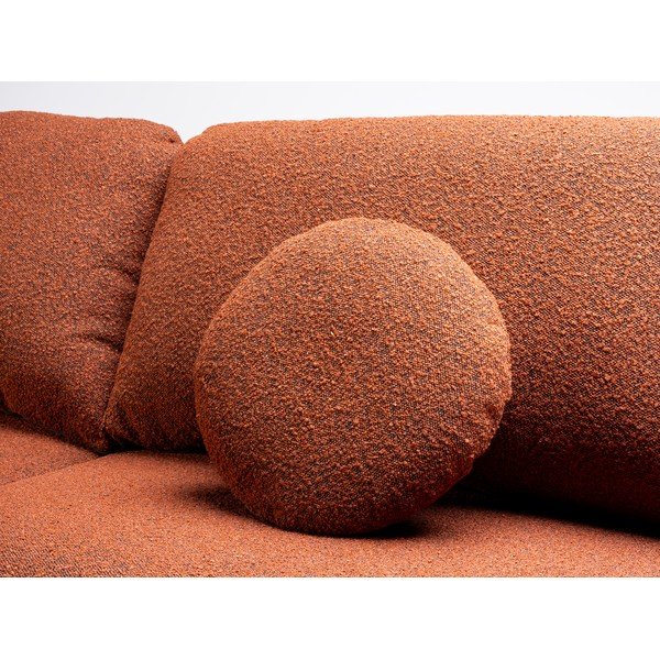 Ķieģeļu sarkans salokāms dīvāns no buklē auduma 230 cm Trango – CustomForm-image-1