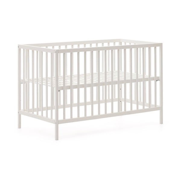Balta dižskābarža masīvkoka bērnu gultiņa 60x120 cm Shantal – Kave Home-image-3