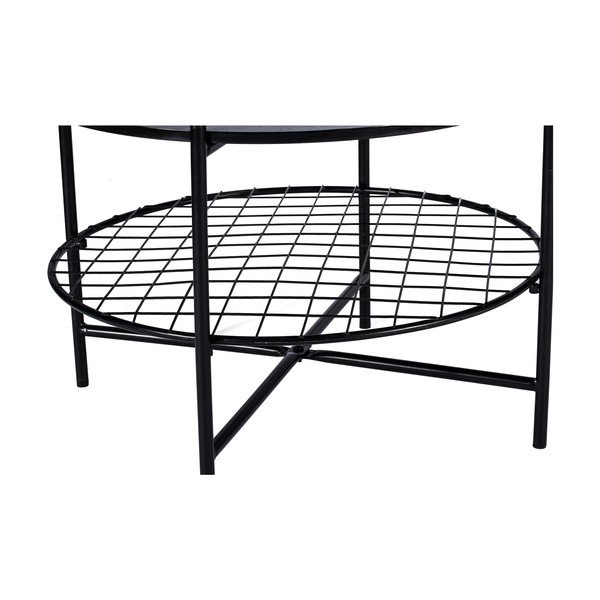 Melns apaļš kafijas galdiņš Bonami Selection Joe, Ø 63 cm-image-3