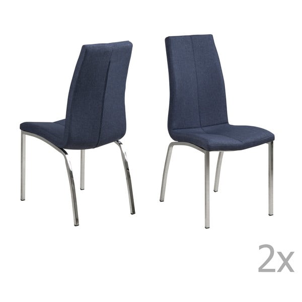 4 zilu ēdamistabas krēslu komplekts Actona Asama
