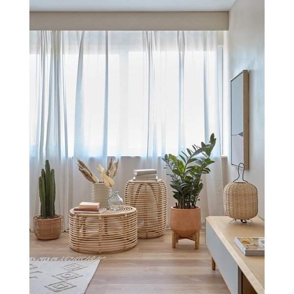 Dabīga toņa rotangpalmas apaļš žurnālgaldiņš ø 66 cm Kohana – Kave Home-image-2