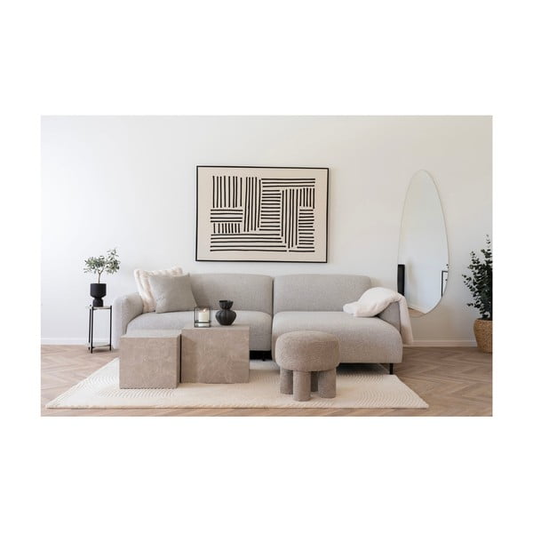 Krēmkrāsas ar rokām darināts vilnas paklājs 160x230 cm Pune – House Nordic-image-1