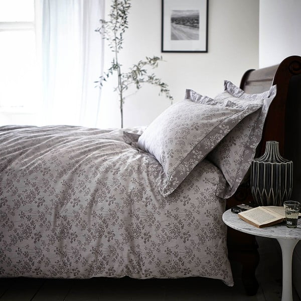 Pelēka gultasveļa Bianca Spring Jacquard, 200 x 200 cm