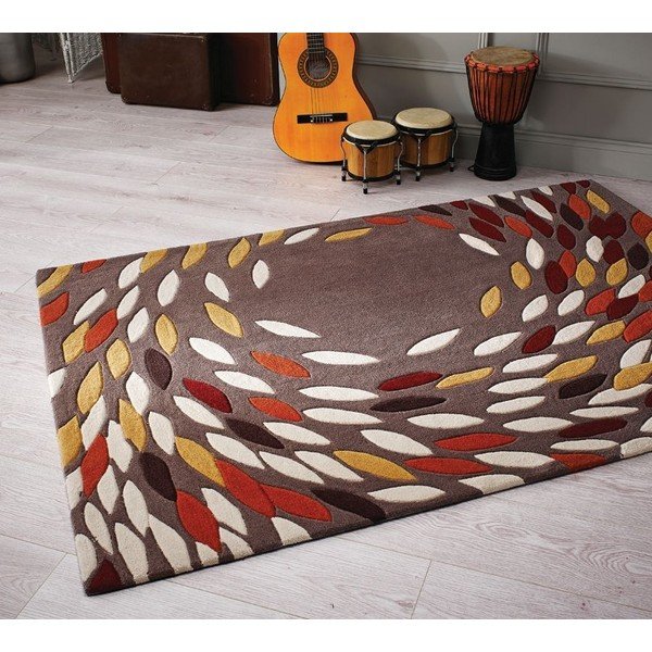 Paklājs Flair paklāji Swirl Ochra/Red, 160 x 230 cm-image-1