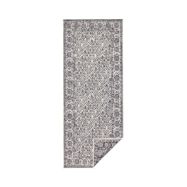 Pelēks un krēmkrāsas divpusējs āra paklājs Bougari Curacao, 80 x 150 cm-image-1