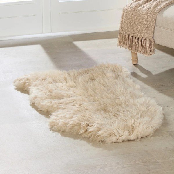 Bēšs aitādas paklājs Native Natural Sheep, 60 x 120 cm-image-1