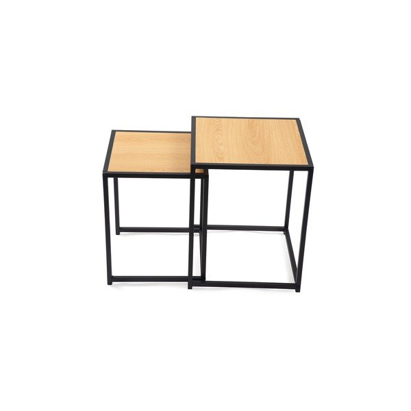 Sānu galdiņi ar ozolkoka imitāciju (2 gab.) 38x38 cm Noah – Bonami Essentials-image-2