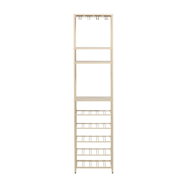 Bēšs vīna skapis pudeļu skaits 25, 45x185x40 cm Reese – WOOOD-image-2