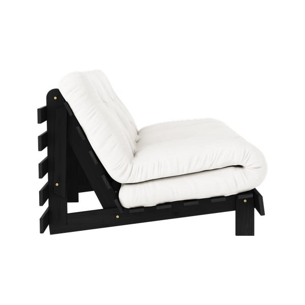 Krēmkrāsas salokāms dīvāns 160 cm Roots Black Night – Karup Design-image-4