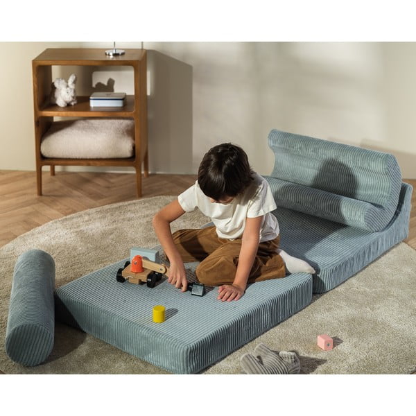 Piparmētru zaļš velveta bērnu atpūtas krēsls Flipster – Wigiwama-image-1