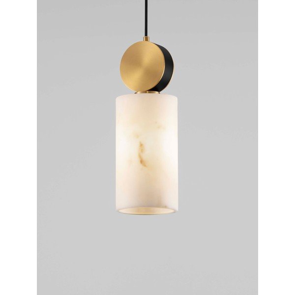 Krēmkrāsas/misiņa krāsas piekaramā lampa ar akmens imitāciju ø 12 cm Maru – Nova Luce-image-2