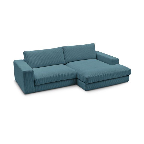 Zils velveta stūra dīvāns (ar labo stūri/ar zvilni) Leonard – Bobochic Paris-image-4