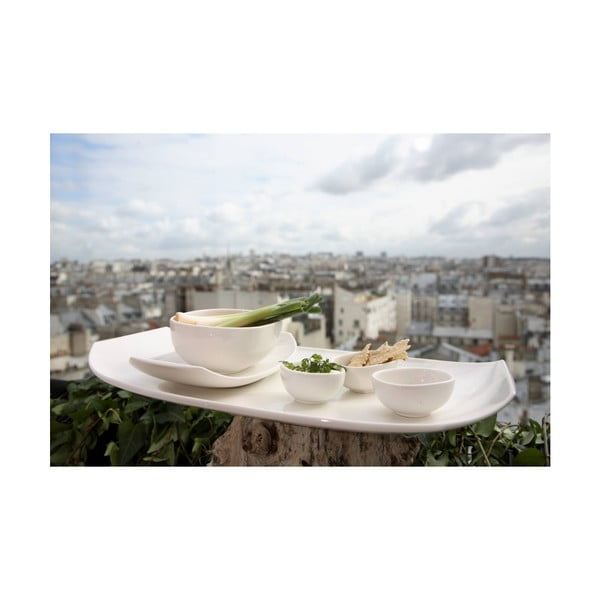 Balts porcelāna šķīvis Villeroy & Boch Urban Nature, 50 x 25 cm-image-1