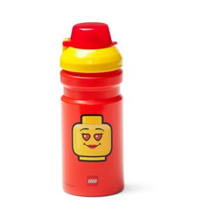 Sarkana ūdens pudele ar dzeltenu vāku LEGO® Iconic, 390 ml