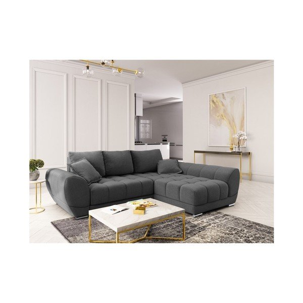Tumši pelēks Windsor & Co Sofas Cloudlet dīvāns, labais stūris-image-3